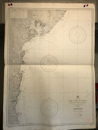 Brazil East Coast Navigational Chart / Hydrographic Map 1522,  Ilheus Anchorage