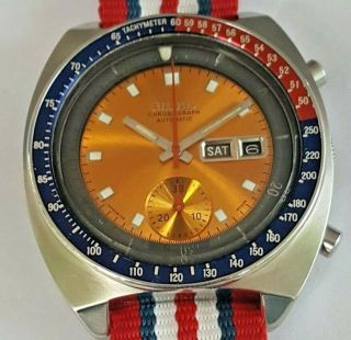 Vintage Seiko Pepsi Automatic Chronograph Watch 6139 6002 After Market Dial