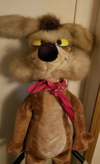 WILE E COYOTE Plush Stuffed Toy Warner Bros.  Looney Tunes Life size vintage 1691 3