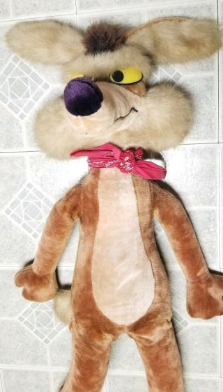 WILE E COYOTE Plush Stuffed Toy Warner Bros.  Looney Tunes Life size vintage 1691 6