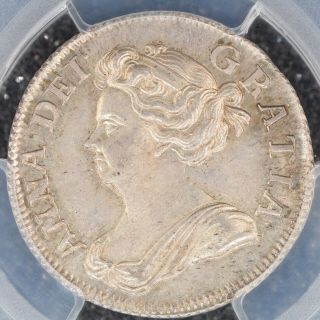 Shilling 1708 Pcgs Ms64 Great Britain S - 3601 3rd Bust Bu Unc Silver Coin Rare