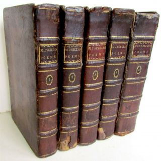 1702 - 09 5 Volumes Miscellany Poems Antique Books In English Published By Dryden