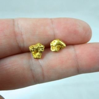 Vintage Gold Nugget Earrings 20k Real Nuggets Stud Earrings 3.  7g