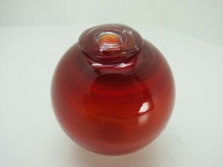 (1603) 2.  38 " Diameter 7.  5 " Circ.  Japanese Curio Glass Float Ball Net Buoy