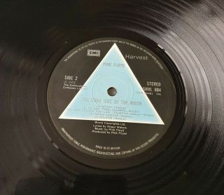 Pink Floyd Dark Side Of The Moon Solid Blue Prism 1st UK Complete VERY RARE 11