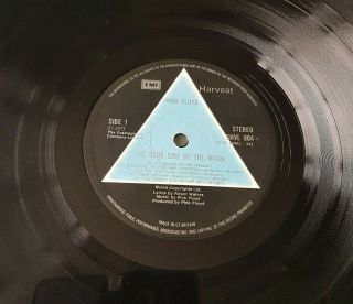Pink Floyd Dark Side Of The Moon Solid Blue Prism 1st UK Complete VERY RARE 9