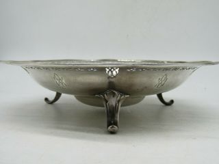 Vintage Frank M.  Whiting Co.  Sterling Silver Floral Etched Footed Bowl Dish 9052 2