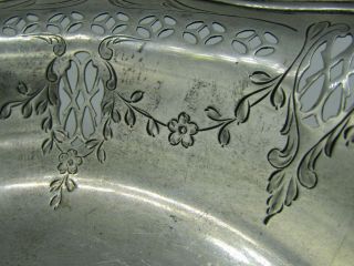 Vintage Frank M.  Whiting Co.  Sterling Silver Floral Etched Footed Bowl Dish 9052 4
