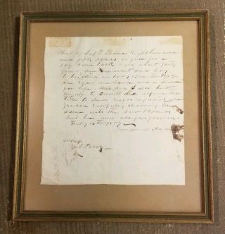 Antique February 1857 Slave Bill Of Jack Document Southern Black Americana