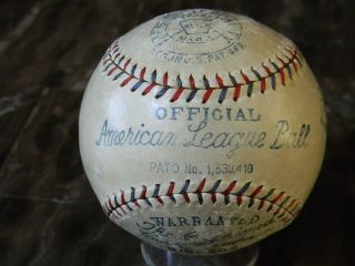 1928 Vintage Reach Official American League Baseball,  Ernest Barnard Pres.