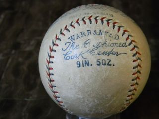 1928 VINTAGE REACH OFFICIAL AMERICAN LEAGUE BASEBALL,  ERNEST BARNARD PRES. 2