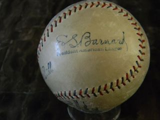 1928 VINTAGE REACH OFFICIAL AMERICAN LEAGUE BASEBALL,  ERNEST BARNARD PRES. 3