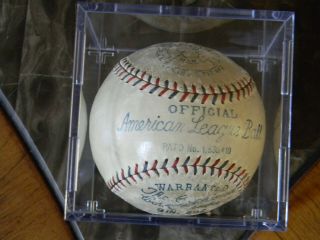 1928 VINTAGE REACH OFFICIAL AMERICAN LEAGUE BASEBALL,  ERNEST BARNARD PRES. 7