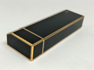 Authentic CARTIER Lacquer Pentagon 5 - Sided Lighter Black / Gold Vintage 5