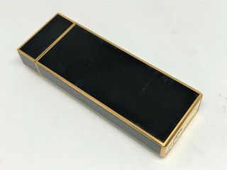 Authentic CARTIER Lacquer Pentagon 5 - Sided Lighter Black / Gold Vintage 7