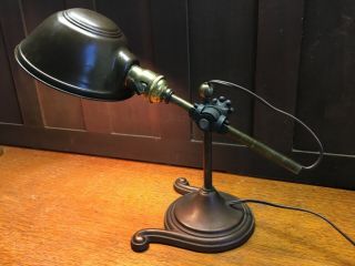 Vintage O.  C.  White Industrial Machine Age Desk Lamp Light