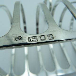 Edwardian Silver 6 slice Toast Rack 1906 2