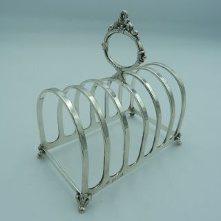 Edwardian Silver 6 slice Toast Rack 1906 4