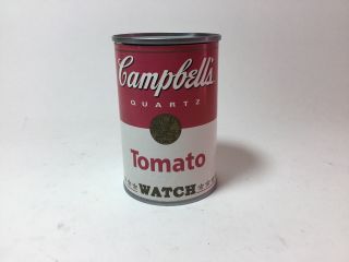 Vintage RARE Campbell’s Soup Watch by ACME Packaged in a Soup Can 2