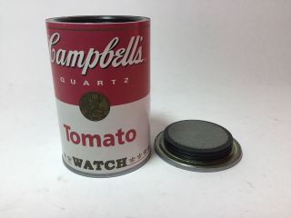 Vintage RARE Campbell’s Soup Watch by ACME Packaged in a Soup Can 3