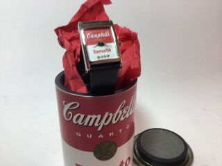 Vintage RARE Campbell’s Soup Watch by ACME Packaged in a Soup Can 4