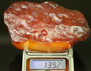 139.  2 Gr.  Natural Old Antique Butterscotch Egg Yolk Raw Baltic Amber Stone B719