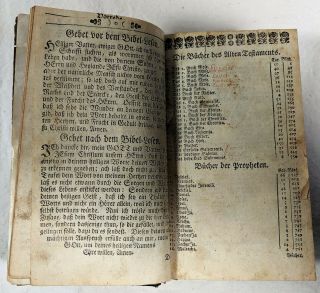 Antique Book 1748 German Bible Illustrated Leather Old/New Testament,  Apocrypha 9