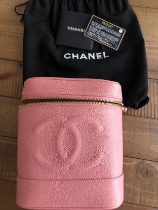 Chanel Vanity Case Vintage Caviar Cosmetic Bag