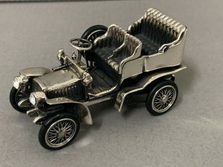 Collectible Vintage Antique Sterling Silver 925 Articulated Car Model Fiat.  102gr