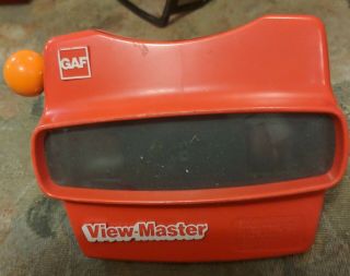 VIEWMASTER VIEWER VERY RARE VIEW - MASTER RED WITH ORANGE LEVER. 2