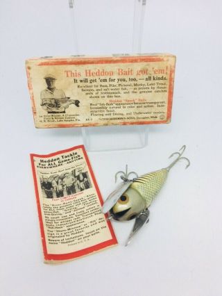 Vintage Tough Heddon Crazy Crawler Cone Tail Fishing Lure 2120 Mib Wow