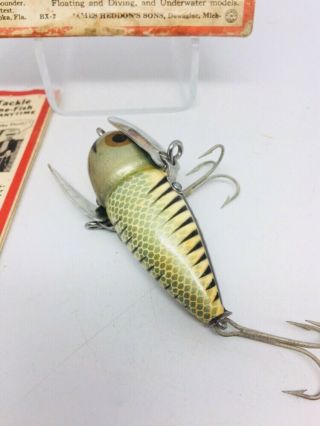Vintage Tough Heddon Crazy Crawler Cone Tail Fishing Lure 2120 MIB WOW 6