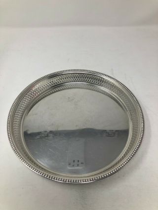 Wallace 4571 Sterling Silver Reticulated Round Tray 8 1/2 " No Mono
