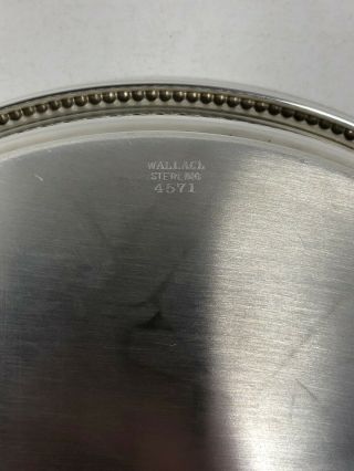 Wallace 4571 Sterling Silver Reticulated Round Tray 8 1/2 