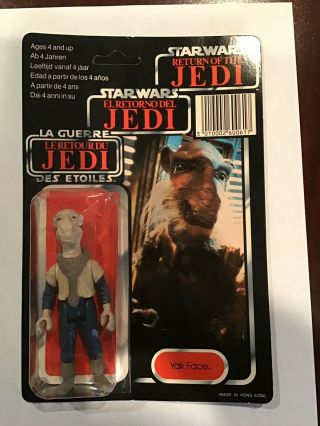 Star Wars El Retorno Del Jedi Unpunched1983 79 Back Rare Yak Face