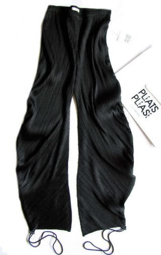Pleats Please By Issey Miyake Black Gorgeous And Wild Pants Size 3 Very Rare