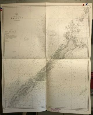 Philippines Islands Navigational Chart Hydrographic Map 4716 Palawan Honda Bay