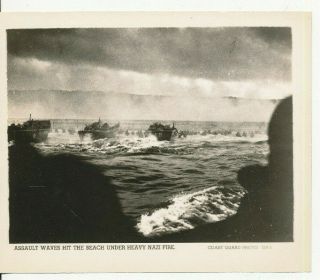 Wwii 1944 Official Us Coast Guard D - Day Normandy Landing Photo Assault Beach
