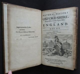 NATURAL HISTORY OXFORDSHIRE 1677 PLOT 1st FOSSILS PLANTS ANTIQUITIES SHELLS 2