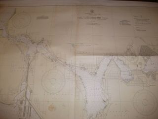 Vintage Nautical Maritime Chart (lake Washington Ship Canal Puget Sound).