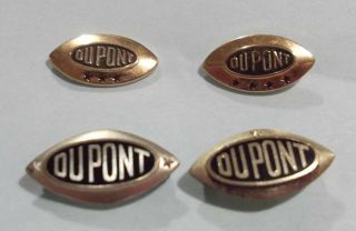Vtg 4 Pc 14k Gold Dupont Company Employee Service Award Pins 8.  3g Wear Or Scrap