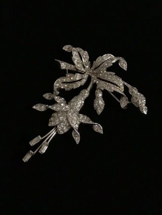 VINTAGE GORGEOUS “THE LOOK OF REAL” RHINESTONE MARCEL BOUCHER FLOWER BROOCH PIN 3