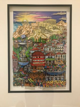 RARE SIGNED AND FRAMED DELUXE 3D EDITION CHARLES FAZZINO ATHENS OLYMPICS 2