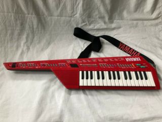 Vintage Red Yamaha Keytar Shs - 10r With Strap