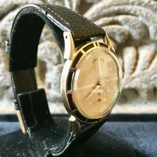 1953 LORD ELGIN CLUBMAN BLACK ENAMEL CASE MENS VINTAGE RESTORED ART DECO WATCH 3