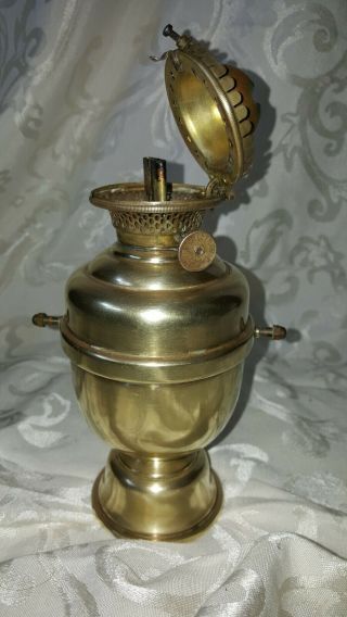 Antique Perko Ship Lantern Gimble With The Miller Co Oil Lamp Burner Solid Brass