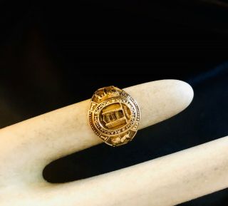 Vintage Reagan High School Houston Texas 1999 10k Gold Class Ring Size 3,  5g