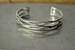 Authentic Tiffany & Co 925 Sterling Silver Weave Knot Cuff