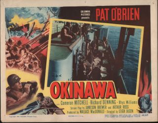 Okinawa Original1952 Ww2 Lobby Card Richard Denning 11x14 Movie Poster U.  S.  Navy