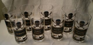 Vintage Glasses Name Your Poison Highball Georges Briard Skull Mid Century (8)
